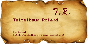Teitelbaum Roland névjegykártya